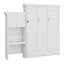 Grand lit escamotable avec plusieurs tablettes de rangement - Décoration de style persienne incluse-728985334