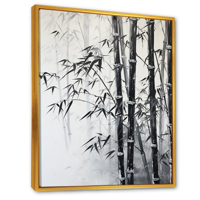 «Black and White Wild Bamboo I», reproduction sur toile_106632