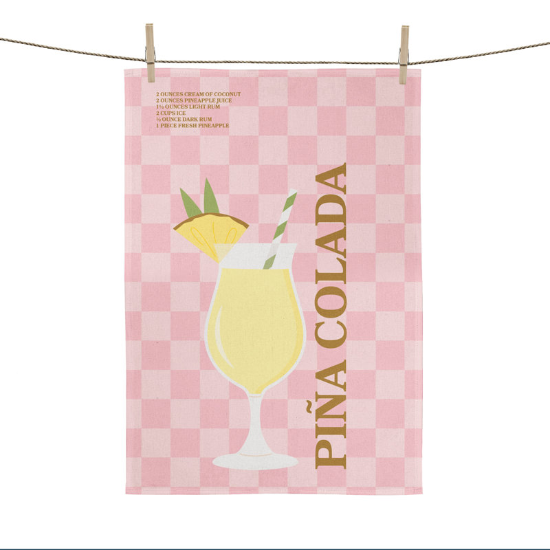 Ensemble de 2 serviettes de cuisine à impression numérique, 20 po x 30 po, Bay Isle Home ™ - Pina Colada