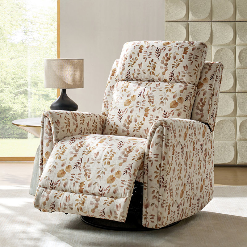 Thorndike 32" Dual Motor Swivel And Rocker Power Recliner, Yellow