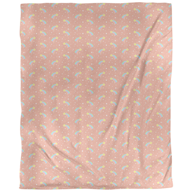 Tissu d’étoiles à tir, Orange, L 54 po x l 36 po, Coton peigné pima