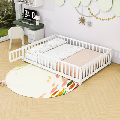 Low Floor Bed With Safety Fence And Easy Access Door