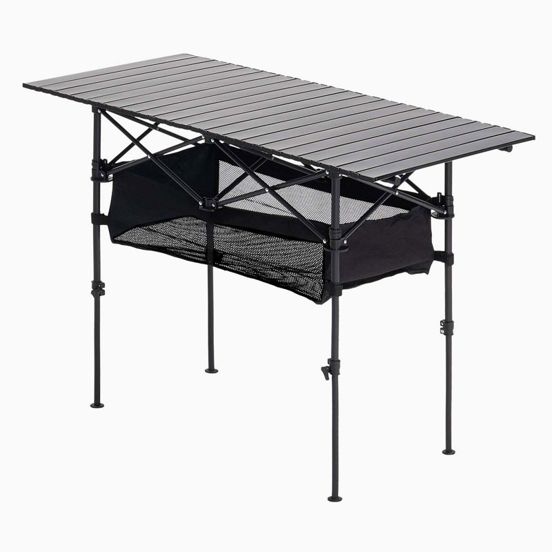 Table de camping pliante en aluminium
