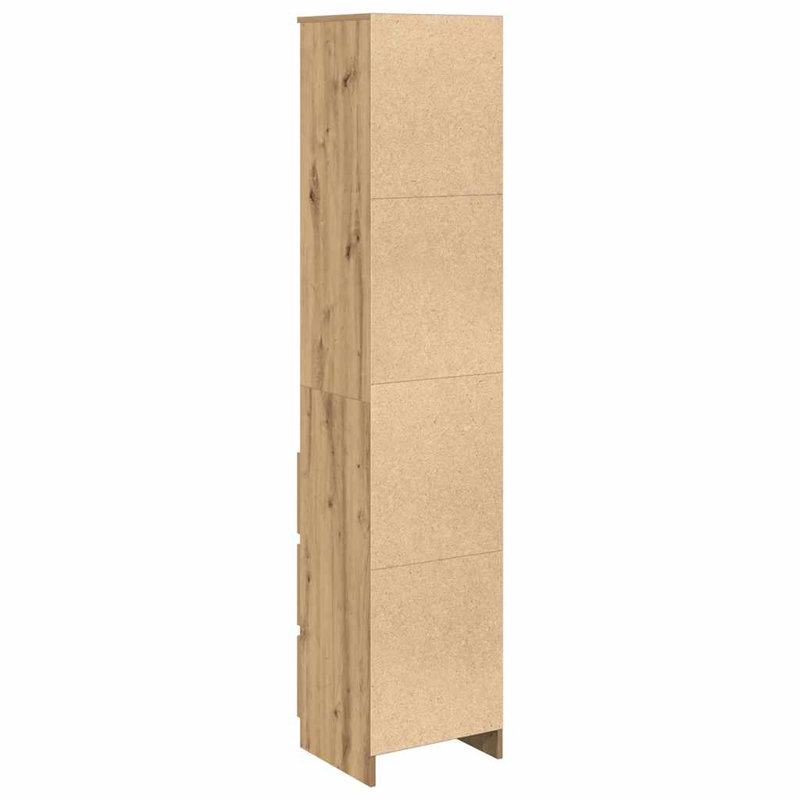 Highboard 37.5X35x180 Cm Engineered Wood, Artisan Oak