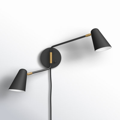 Macie Large Adjustable Swing Arm Two Light Wall Sconce