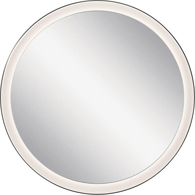 "Ryame 31.5-Inch LED Mirror – Modern Matte Black Finish"