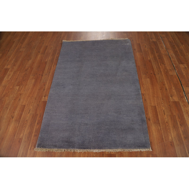 Tapis de vestibule oriental bleu 3 x 5 Gabbeh