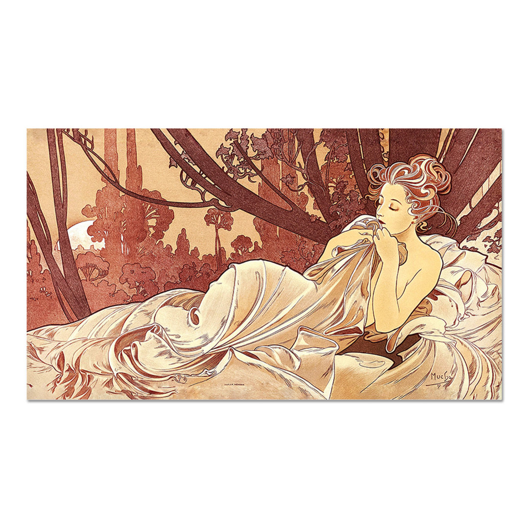 Leinwandbild Crepuscolo von Alphonse Mucha