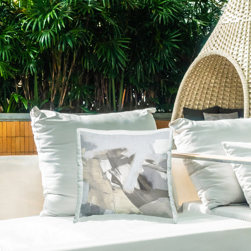 Abstract Indoor/Outdoor Throw Pillow