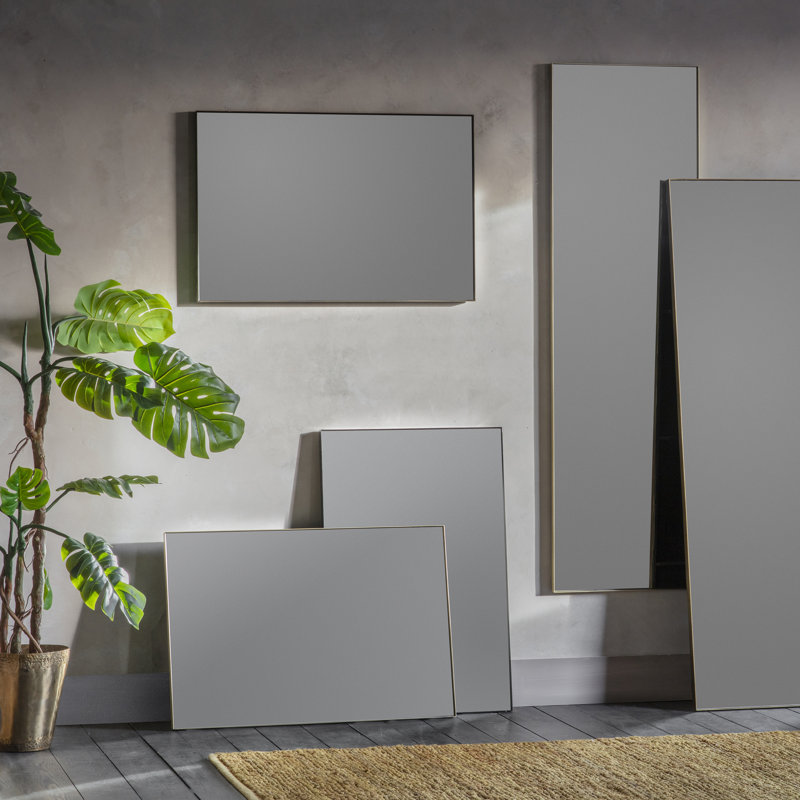 Aidric Metal Flat Wall Mirror
