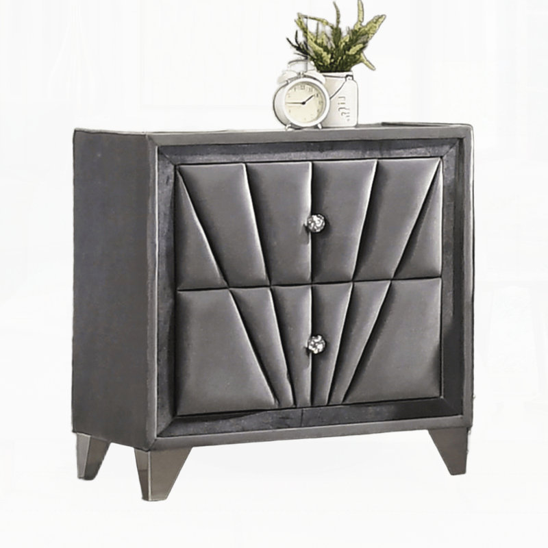 Table de chevet moderne pour chambre à coucher, Gris