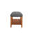 Gray Fabric Bench With Oak Legs - 18" Seat Height 40"X16" Soft Upholstery Stylish Entryway Finish Lounge Padded Seating-274647895
