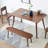 Natural Oak Wood Dining Bench Bed Bench For Dining Room, Bedroom-2081306