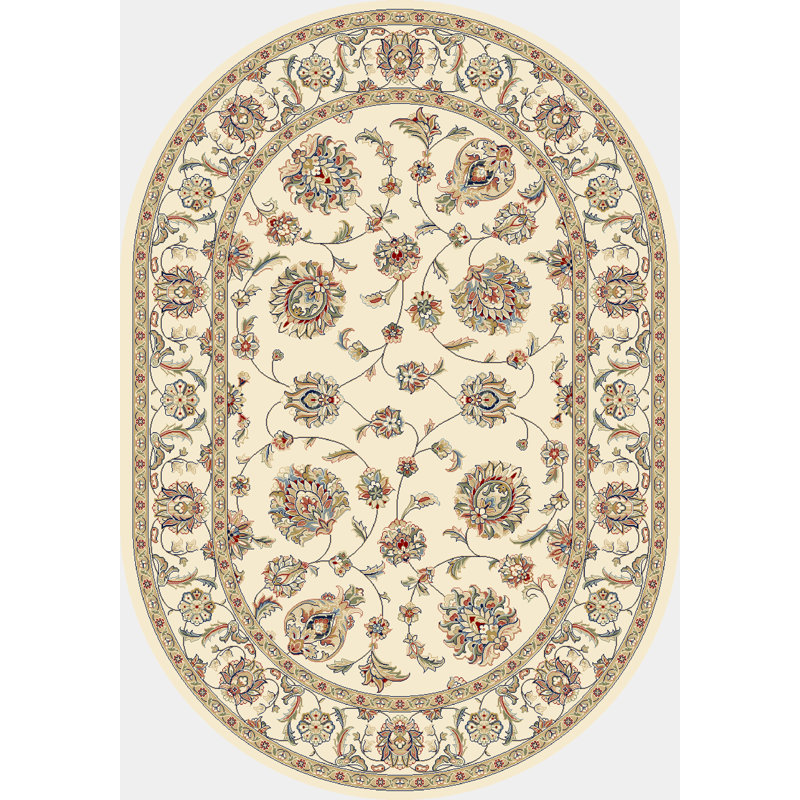 Tapis ivoire Attell, Ovale 2 pi 7 po x 4 pi 7 po