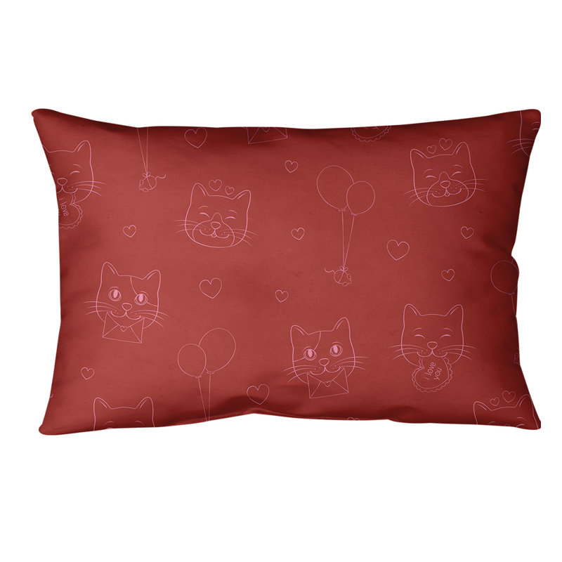 Coussin lombaire st day, Rouge / rose