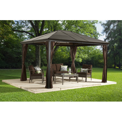 Rideaux pour abri de jardin Sojag Brown, 10 pi x 12 pi, poly, abat-jour d'extérieur Sumatra