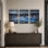 Wolf Moon Art Canvas Wrapped Wall Art Set Of 3 For Living Room Bedroom Home Decor