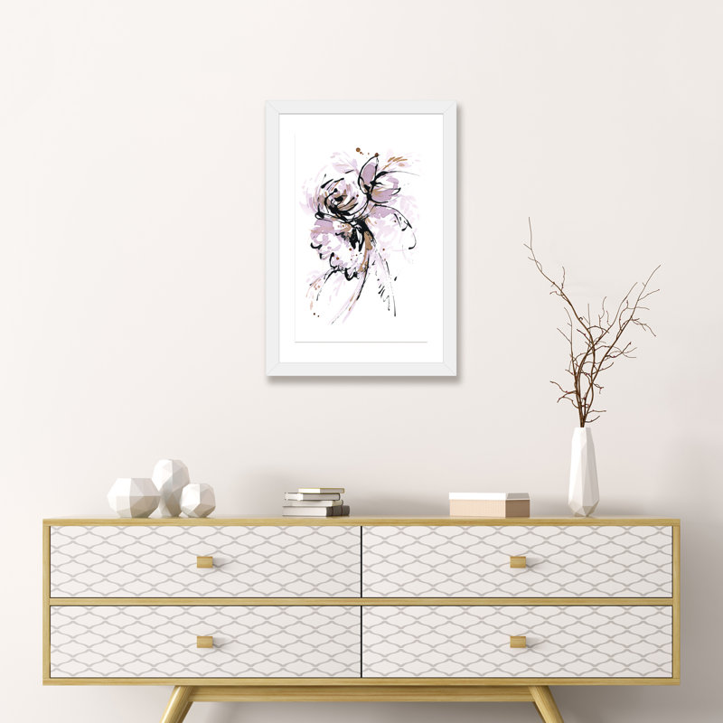 « windy day » par lesia binkin, reproduction d’art, H 24 po x l 16 po x P 1 po, Papier avec cadre blanc