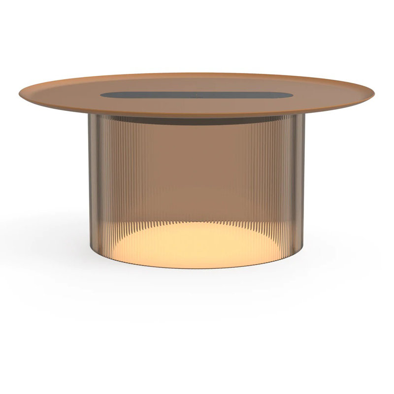 Carousel Table, Bronze, Teracotta, 6.9" H X 16" W X 16" D