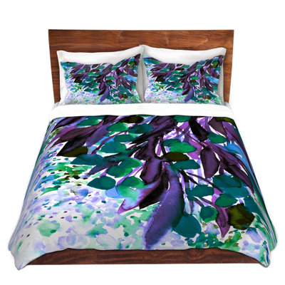 Ensemble de housse de couette en microfibre fuchsia Botanical Regency II