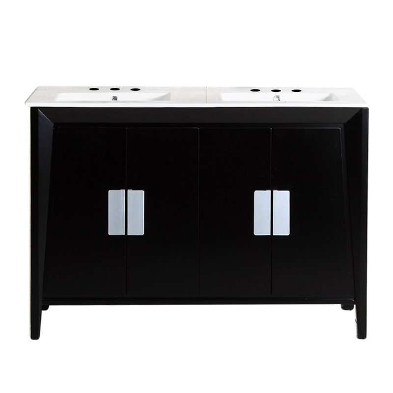 Meuble-lavabo double lavabo 48 po