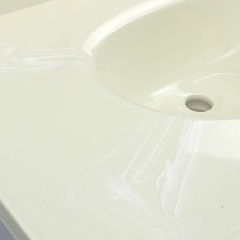 Dessus de salle de bain simple 49 po meuble-lavabo, Blanc os