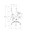 Chaise de bureau, avec dossier à hauteur, hauteur réglable, pivotante, ergonomique, accoudoirs