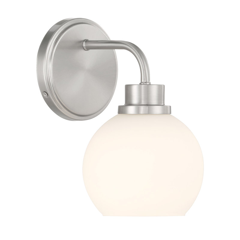 Maverick 1-Light Wall Sconce in Brushed Nickel, Brushed Nickel