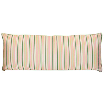 Tamara Day for StyleCraft Soft Stripe Lumbar Pillow - Multicolor & Pastel Green - 24" x24"