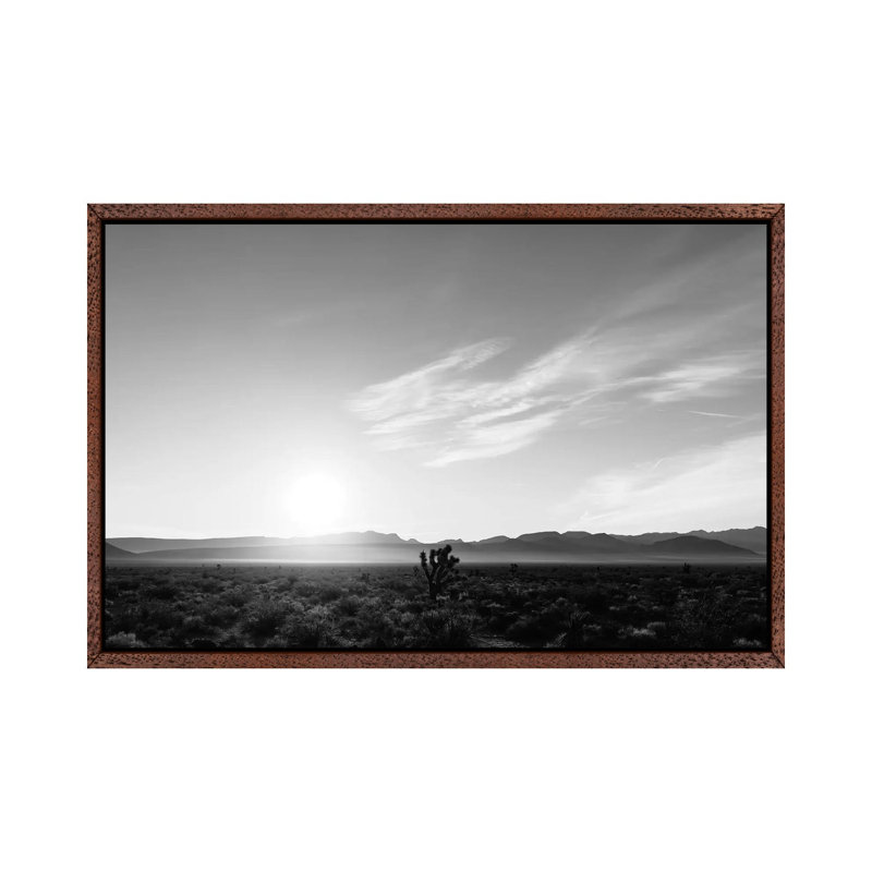 Nevada Desert Sunrise IV by Bethany Young - Print on Canvas, Classic Brown Wood Framed, 45.72cm H x 66.04cm W x 3.81cm D