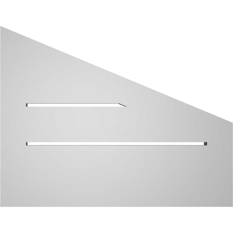 Évent en givre fonctionnel en demi-pointe à montage sur surface gauche Signature, H 14 po x l 18 po x P 1,5 po