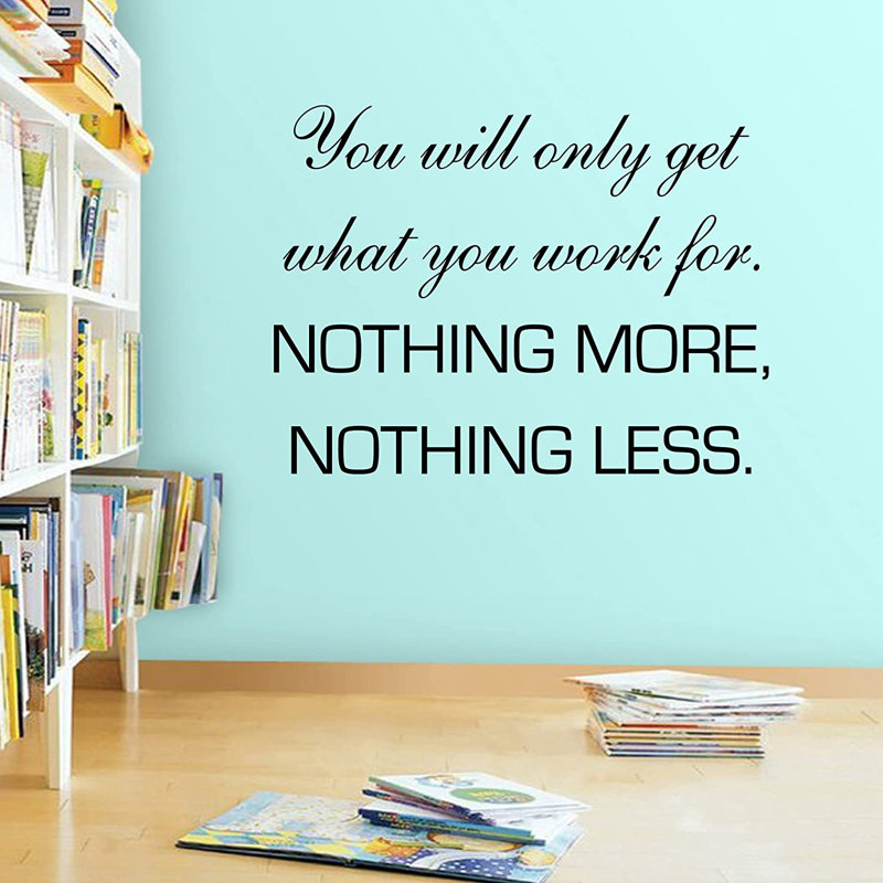 Text & Numbers Non-Wall Damaging Wall Decal, Black, 15" H x 20" W