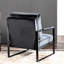 Mobilier de salon Mid-Century moderne, fauteuil en velours, structure en métal, noir pour chaise de chambre à coucher, maison-559035126