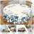 Round Table Cloths 60 In, Floral Tablecloth Waterproof, Wrinkle Free Polyester Flower Table Cover For Patio Party