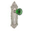 Victorian Plate with Decorative Keyhole and Crystal Emerald Door Knob-803425307