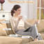 Fauteuil modulaire Camur en velours côtelé 3 places avec assise très large et profonde et structure en bois massif pour un confort surdimensionné, un coussin de bonne résilience et une assise confortable