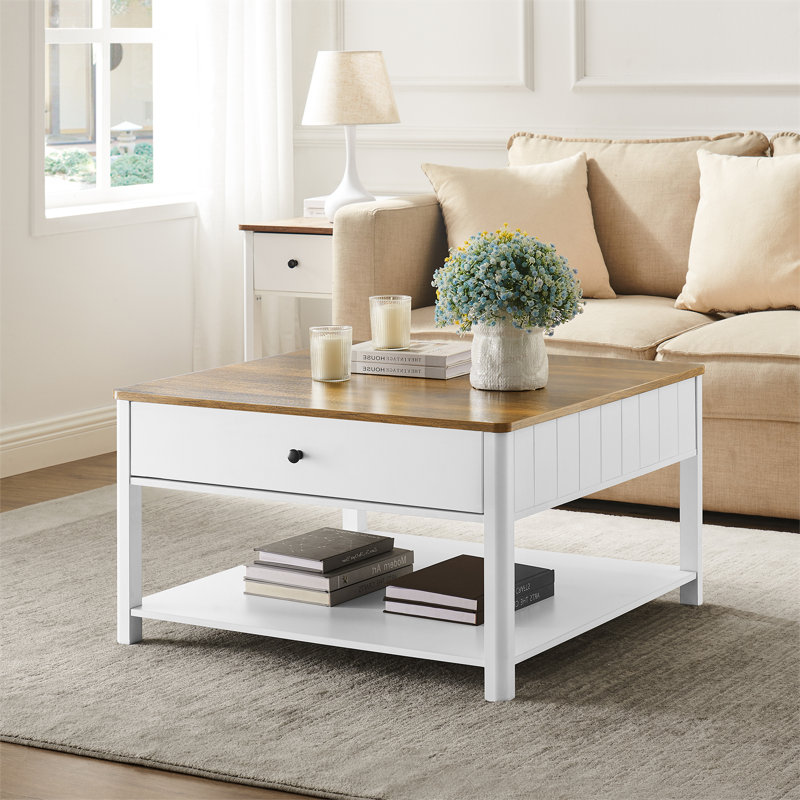 Oharra Coffee Table with 2 Large Drawers, Brown