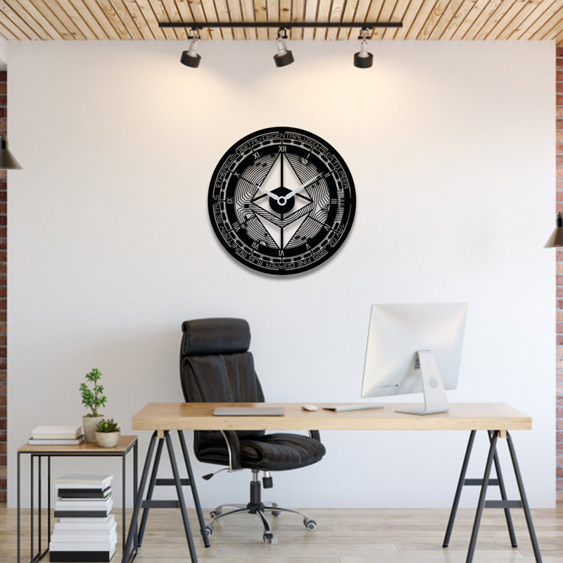 Umbria Wall Clock, Black