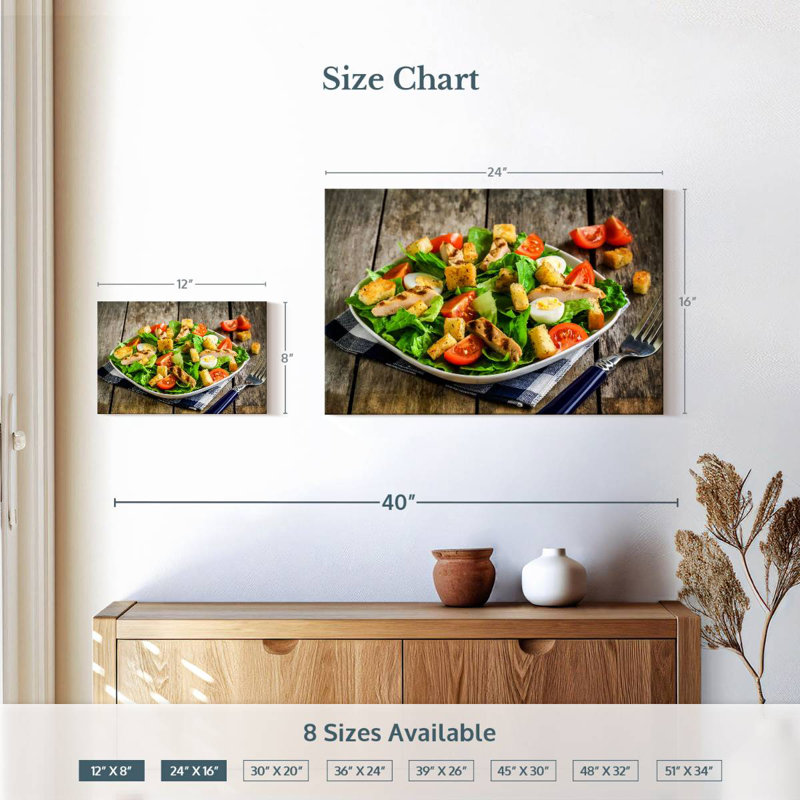 Salade César au poulet Yarlin, H 16 po x l 24 po