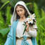 Statue de jardin de la Vierge Marie 24 po avec lys