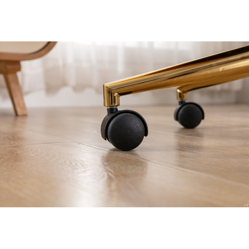 Chaise de bureau pivotante à 360 ° à hauteur réglable, Jaune, Laine