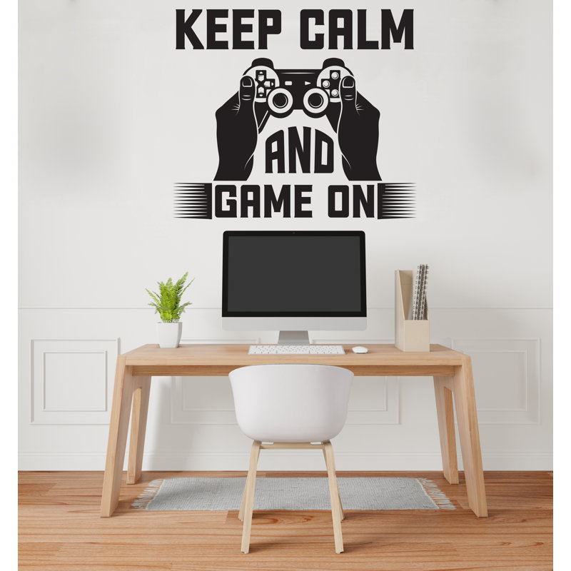 Décalcomanie murale Gamer Zone, décalcomanies de zone de jeu, décalcomanie de contrôleur de jeu vidéo, autocollants muraux, joystick, chambre à coucher pour enfants, autocollants muraux en vinyle