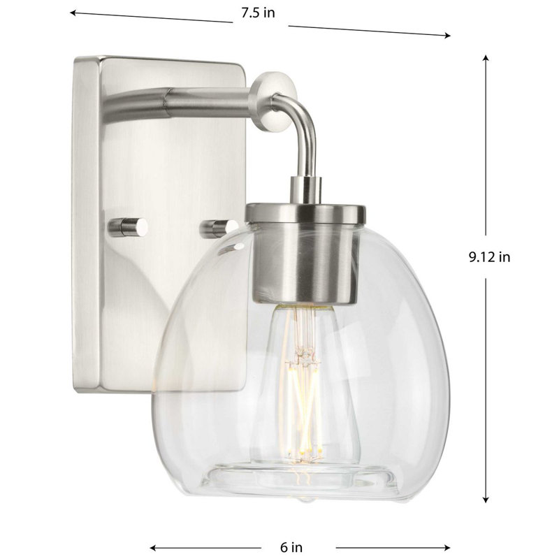 Jemaine Dimmable Vanity Light, Brushed Nickel