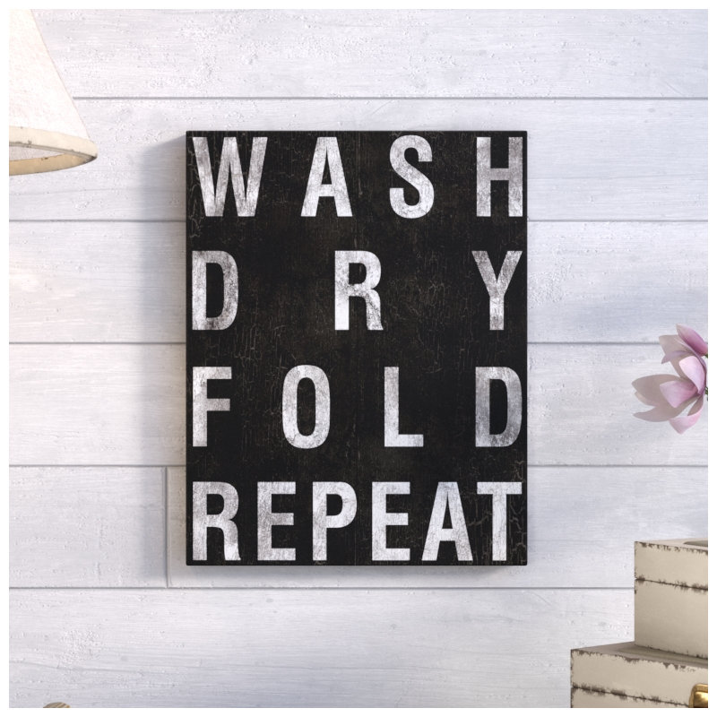 «The Laundry Process», reproduction d'art textuel sur toile, H 14 po x l 11 po, Toile tendue