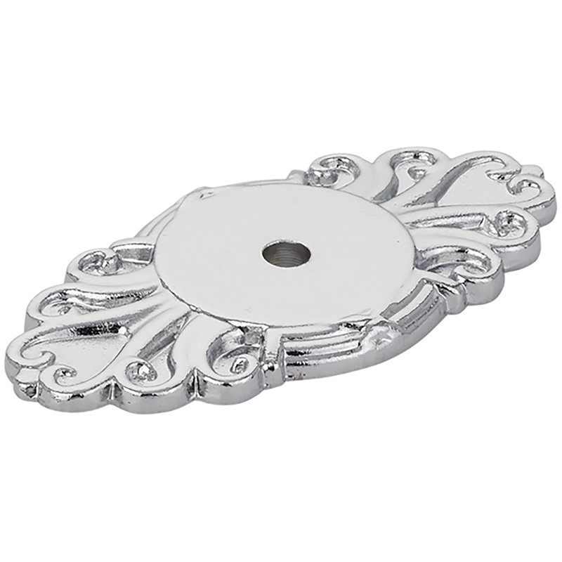 Emtek Ribbon and Reed Backplate Plaque de fantaisie pour boutons, Chrome poli