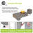 12.6’’ H X 48’’ W Metal Propane Outdoor Gas Fire Pit Table Hollow Design Elk With Golden Light