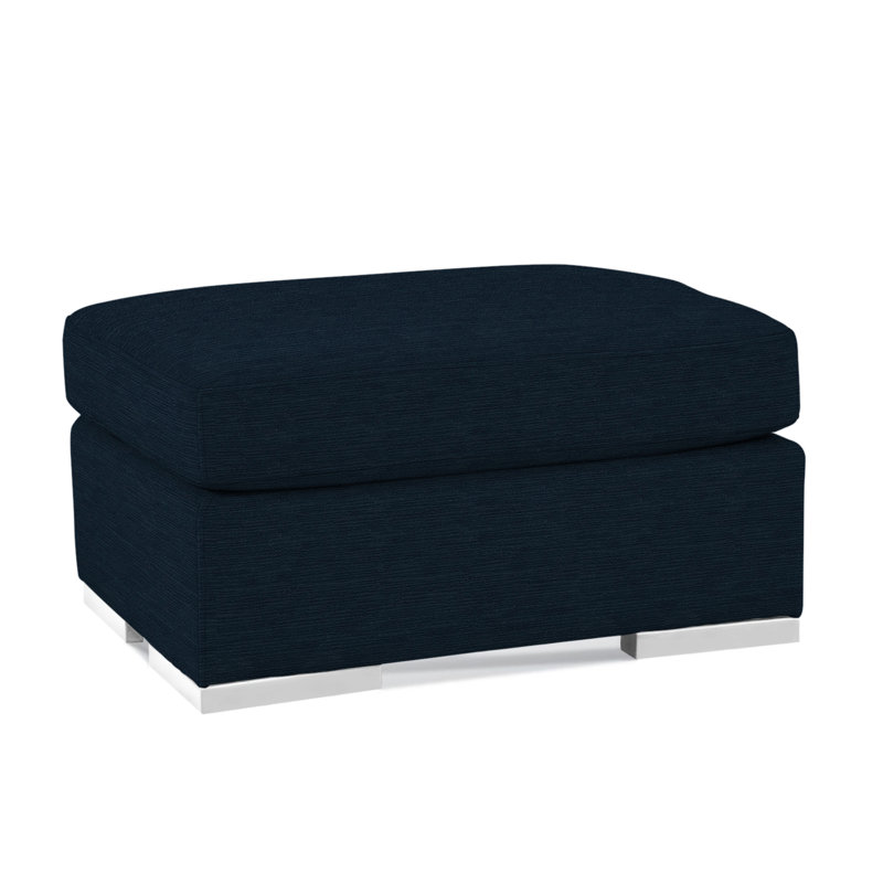 Memphis Ottoman, Gray Sugar Performance; 0863-84, Frost White