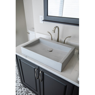 Lavabo pour salle de bain à vasque rectangulaire fabriqué à la main