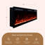 Vibrance Recessed or Wall Mounted Electric Fireplace Heater, Multi-Flame Colors, Voice Assistant Compatible, Logs & Crystals, Remote Control-1878187064-1864073155