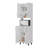 FM FURNITURE Ko Vaya Double Cabinet Kitchen Pantry with Open Storage. White